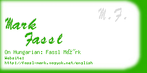 mark fassl business card